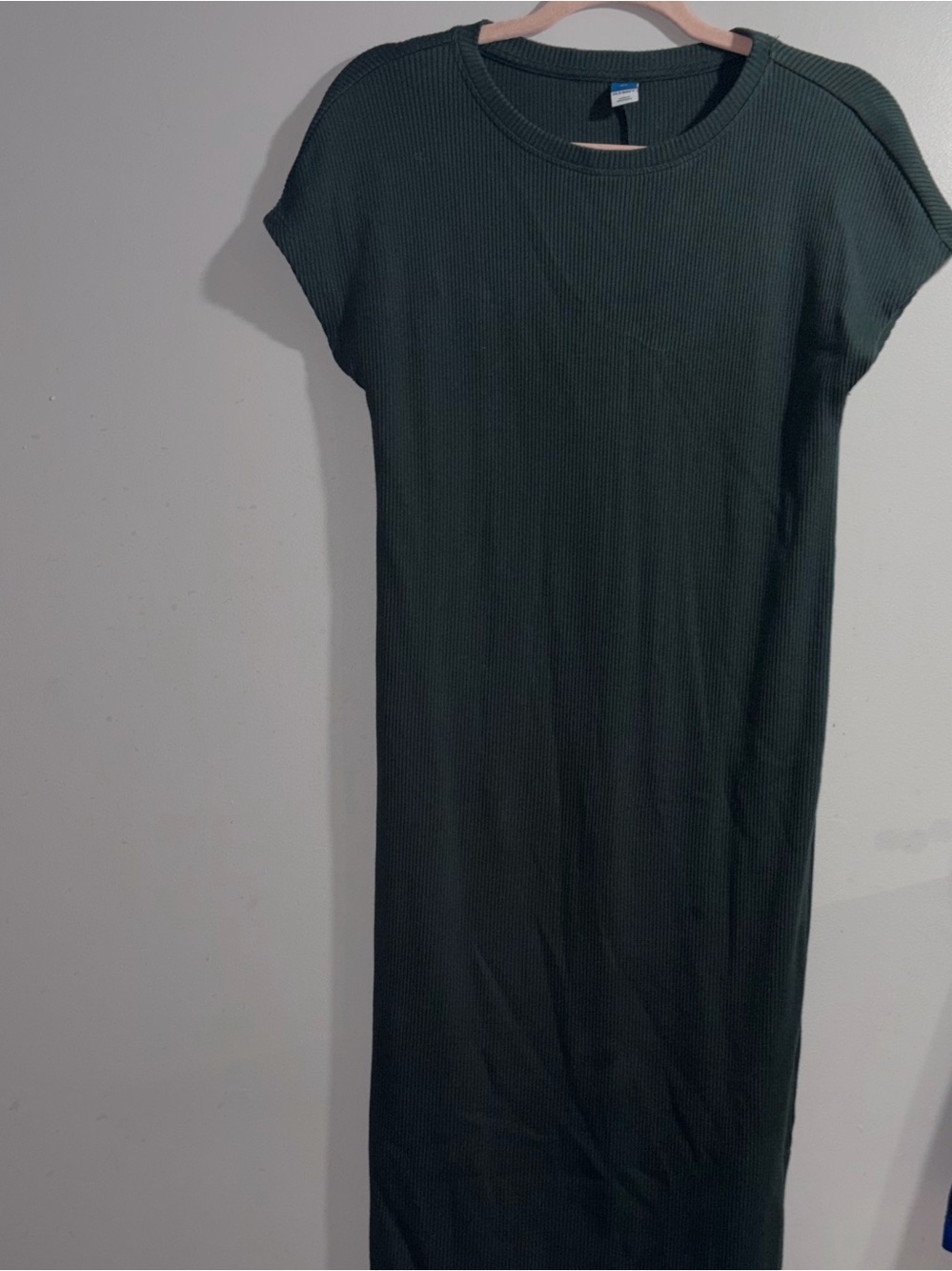 Old Navy Dark Green Ribbed Maxi Dress